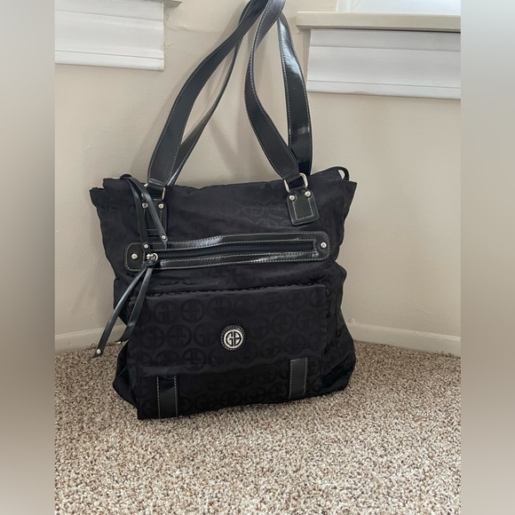 Giani Bernini Black Signature Soft Shoulder Bag Large Purse Tote Shoulder Bag - Picture 1 of 14